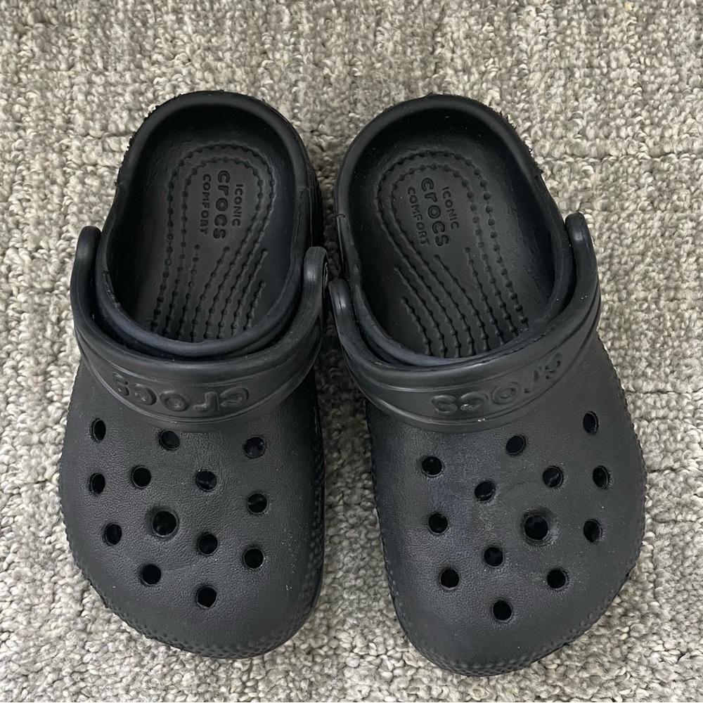 Toddler Girls Boys Unisex Black Size 7 C Slip On Classic Clog Style